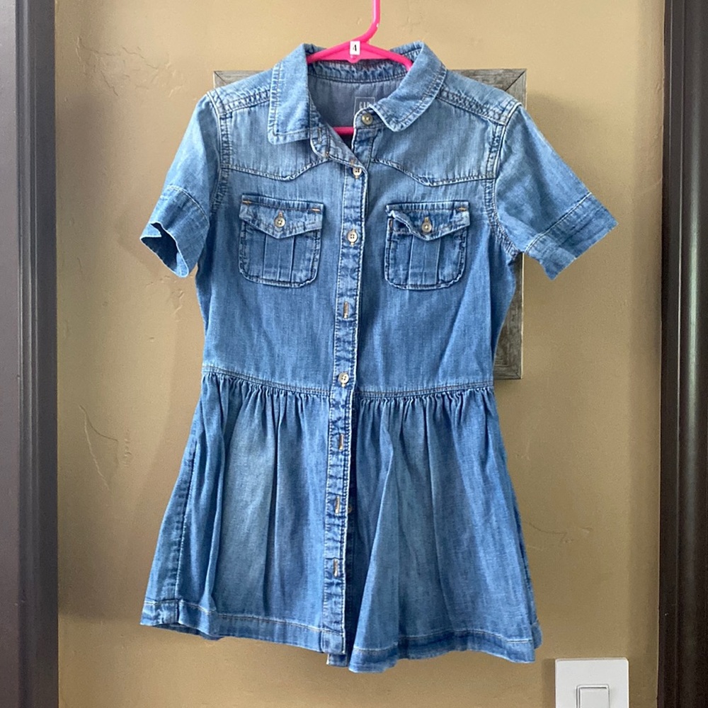 Denim like dress. 4-5 size or XS regular. 100% cotton